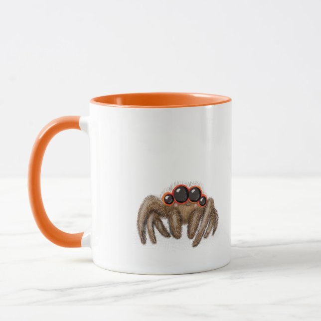 Spooky spider 'Boo!' Halloween mug (Left)
