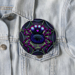 Spooky Spider Creepy Cute 10 Cm Round Badge