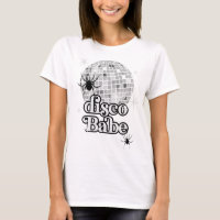 Spooky Spider Disco Babe Bridal Party MOH Shirt