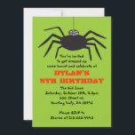 SPOOKY SPIDER Halloween Birthday Party Invitation<br><div class="desc">Hello & welcome! All my designs are ONE-OF-A-KIND original pieces of artwork designed by me! You can only find them here! Did you know that you can change the background colours, fonts and textby simply clicking on the CUSTOMIZE IT button? It's true, give it a try. Feel free to email...</div>