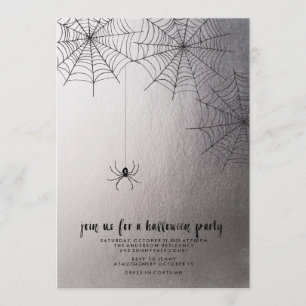 SPOOKY SPIDER HALLOWEEN party invitation