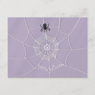 Spooky Spider in Spider Web Postcard