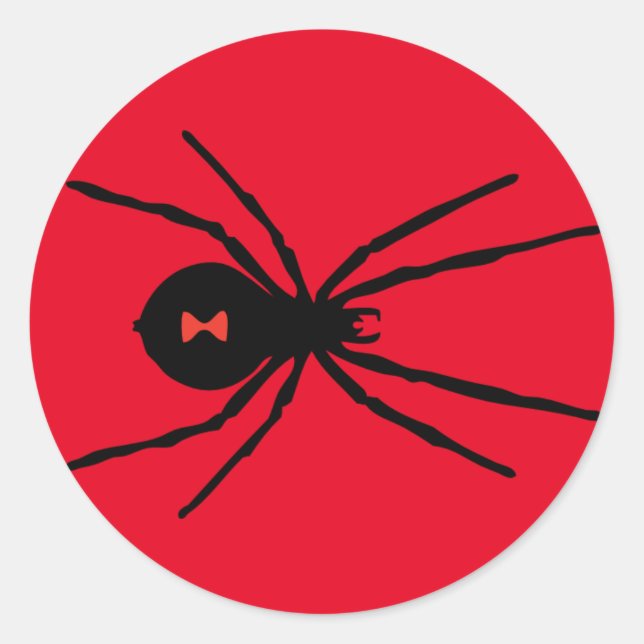 Spooky Spider Stickers on Blood Red Background (Front)