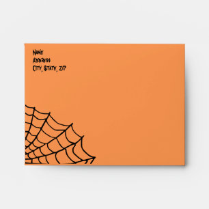 Spooky Spider Web Envelope Template