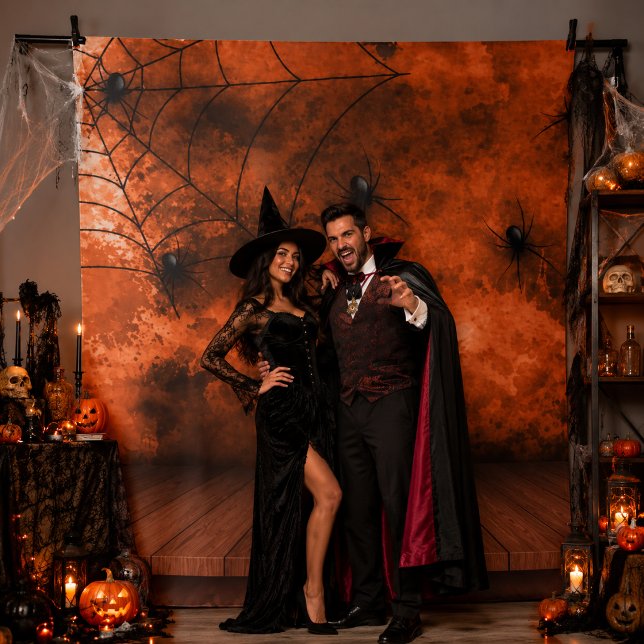Spooky Spider Web Halloween Tapestry Backdrop (Creator Uploaded)