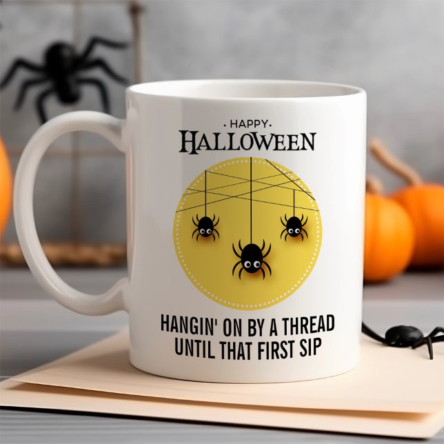 Spooky Spiders with Web Customisable Halloween Coffee Mug (Creator Uploaded)