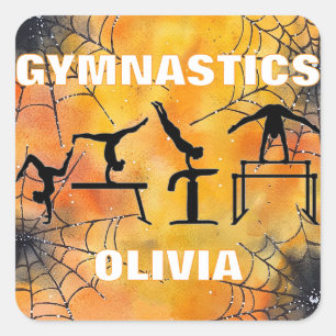 Spooky Spiderweb Gymnastics Halloween Sticker
