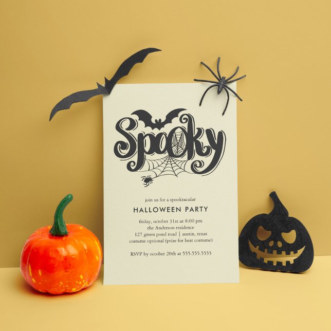Spooky Spiderweb Halloween Celebration Invitation (Creator Uploaded)