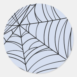 Spooky Spiderwebs Creepy Halloween Party Classic Round Sticker