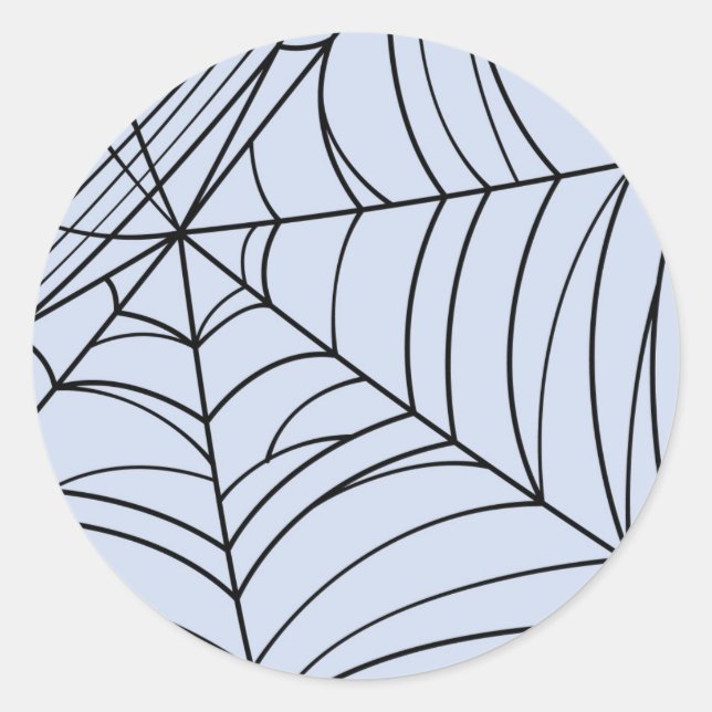 Spooky Spiderwebs Creepy Halloween Party Classic Round Sticker (Front)
