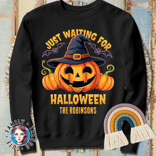 Spooky Spirit Just Waiting for Halloween Pumpkins  Sweatshirt