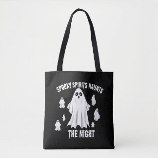 Spooky Spirits Haunt the Night- Halloween T-shirt Tote Bag