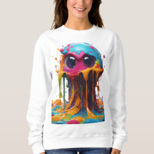 Spooky Splatter: A Liquid Halloween Ghost in Pixar Sweatshirt