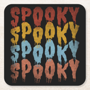 SPOOKY SPOOKY HALLOWEEN SQUARE PAPER COASTER