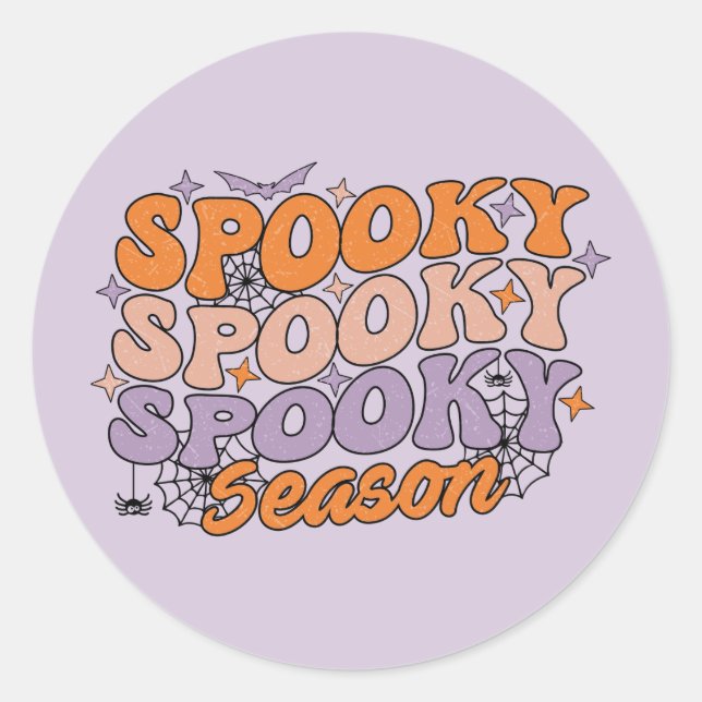 Spooky Spooky Spooky Season Classic Round Sticker (Front)