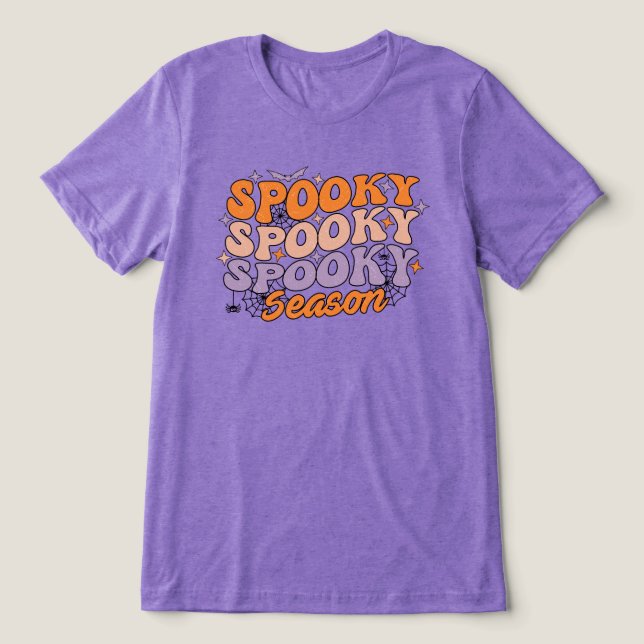 Spooky Spooky Spooky Season Tri-Blend Shirt (Design Front)