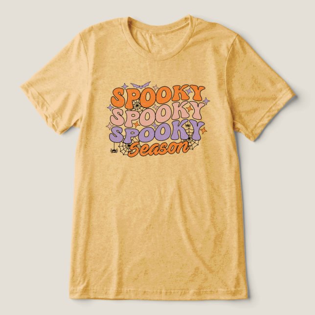 Spooky Spooky Spooky Season Tri-Blend Shirt (Design Front)
