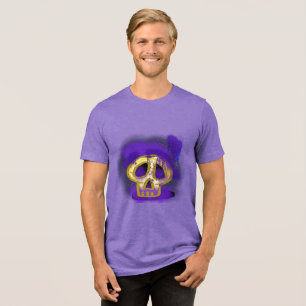Spooky Spray Paint Skull Graphic Tee