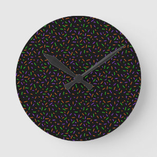 Spooky Sprinkles Round Clock