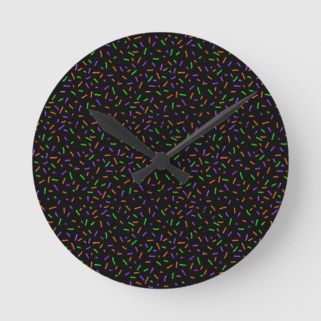 Spooky Sprinkles Round Clock (Front)