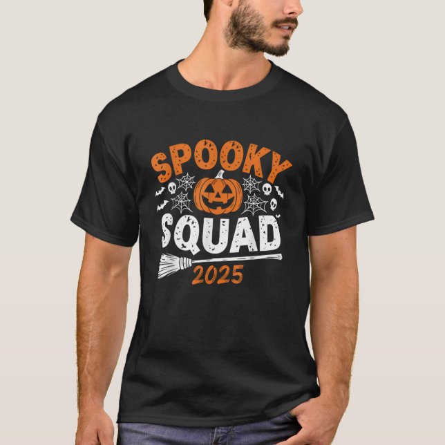Spooky Squad 2025 Matching Family Halloween Costum T-Shirt (Front)