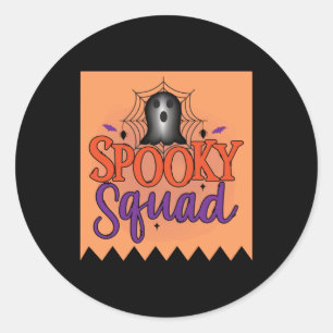 Spooky squad classic round sticker