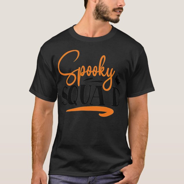 Spooky squad funny halloween arrow joke -  T-Shirt (Front)