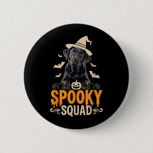 Spooky Squad Halloween Black Labrador Outfit For 6 Cm Round Badge