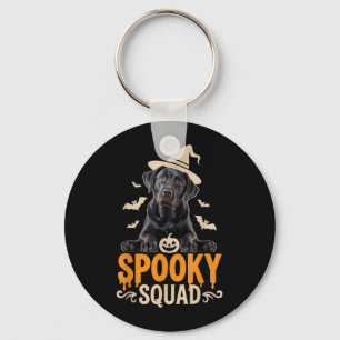 Spooky Squad Halloween Black Labrador Outfit For Key Ring