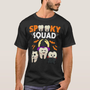 Spooky Squad Lazy Halloween Costume Dental Assista T-Shirt