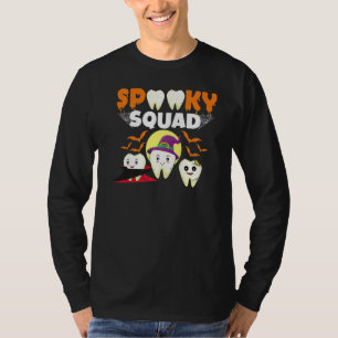 Spooky Squad Lazy Halloween Costume Dental Assista T-Shirt