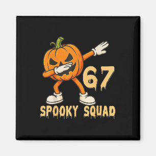 Spooky Squad Pumpkin 67 Halloween Meme 6 7 Numbers Magnet