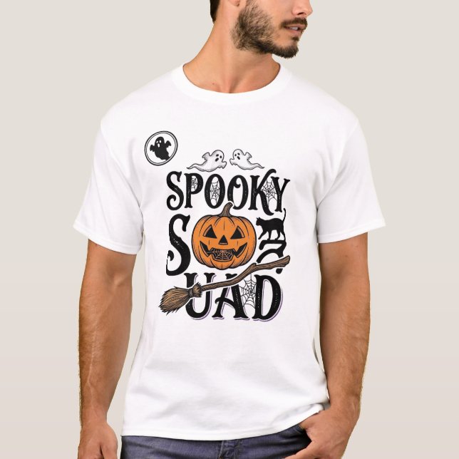 Spooky Squad Shirt Vintage Halloween Group Design_ (Front)