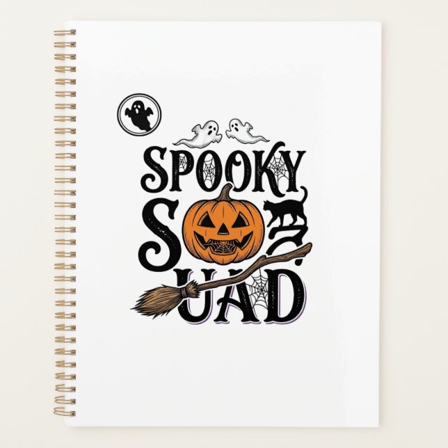 Spooky Squad Shirt Vintage Halloween Group Design_ Planner (Front)