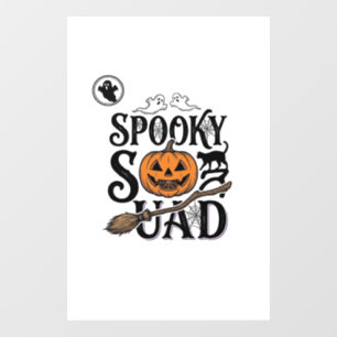 Spooky Squad Shirt Vintage Halloween Group Design_ Window Cling