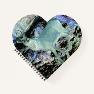 Spooky Stag Deer HeartGothic Forest Wildlife Notebook