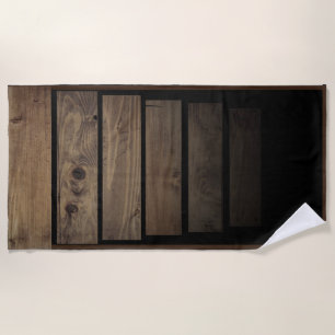 Spooky Stairs - Old wood stairs basement Beach Towel