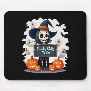 Spooky Study Team - Cute Halloween Skeleton Teache Mouse Mat