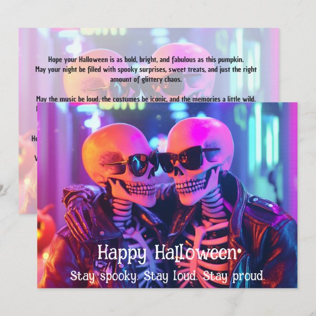 🌈🎃Spooky & Stunning  LGBT card (Front/Back)