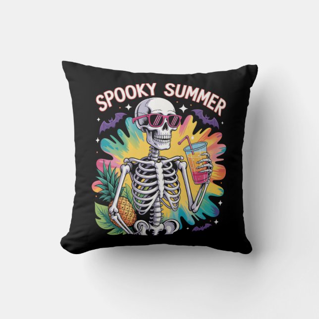 Spooky Summer Beach Vacation Cushion (Front)