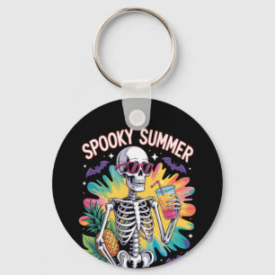 Spooky Summer Beach Vacation Key Ring