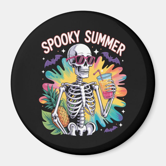 Spooky Summer Beach Vacation Magnet (Front)