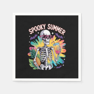 Spooky Summer Beach Vacation Napkin