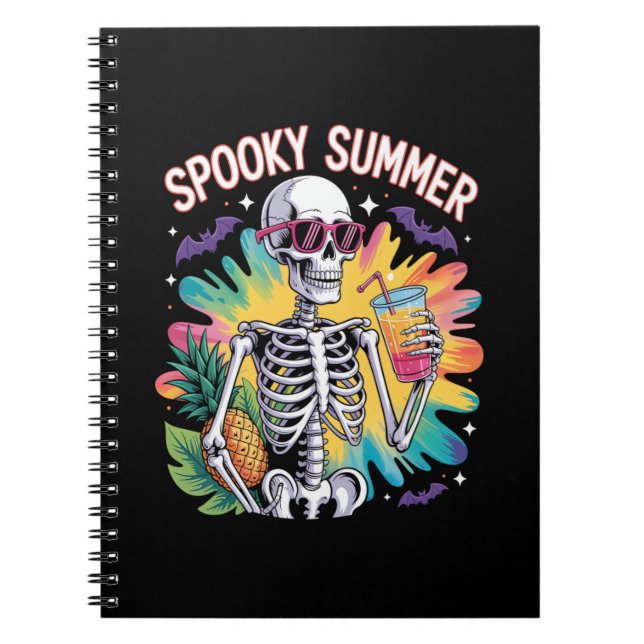 Spooky Summer Beach Vacation Notebook (Front)