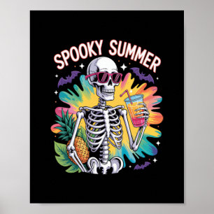 Spooky Summer Beach Vacation Poster