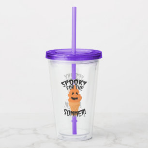 Spooky Summer Funny Summerween Cone Cartoon Acrylic Tumbler