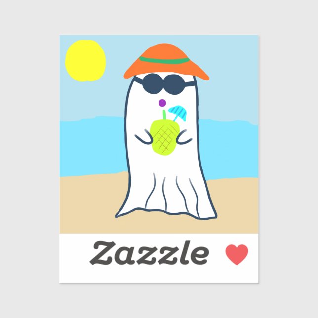 Spooky Summer Ghost on the Beach (Sheet)