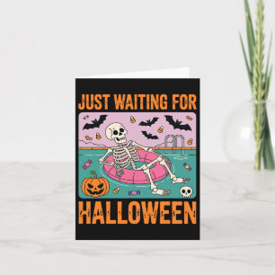Spooky Summer Skeleton Just Waiting For Halloween  Card