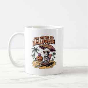 Spooky Summer Skeleton Just Waiting For Halloween Coffee Mug