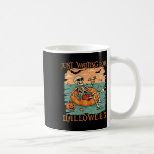 Spooky Summer Skeleton Just Waiting For Halloween Coffee Mug